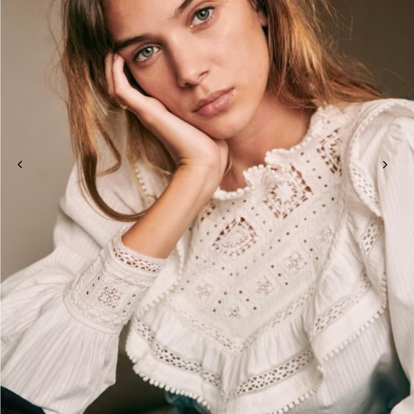 Sezane Gloria Blouse size 0 - Picture 2 of 9